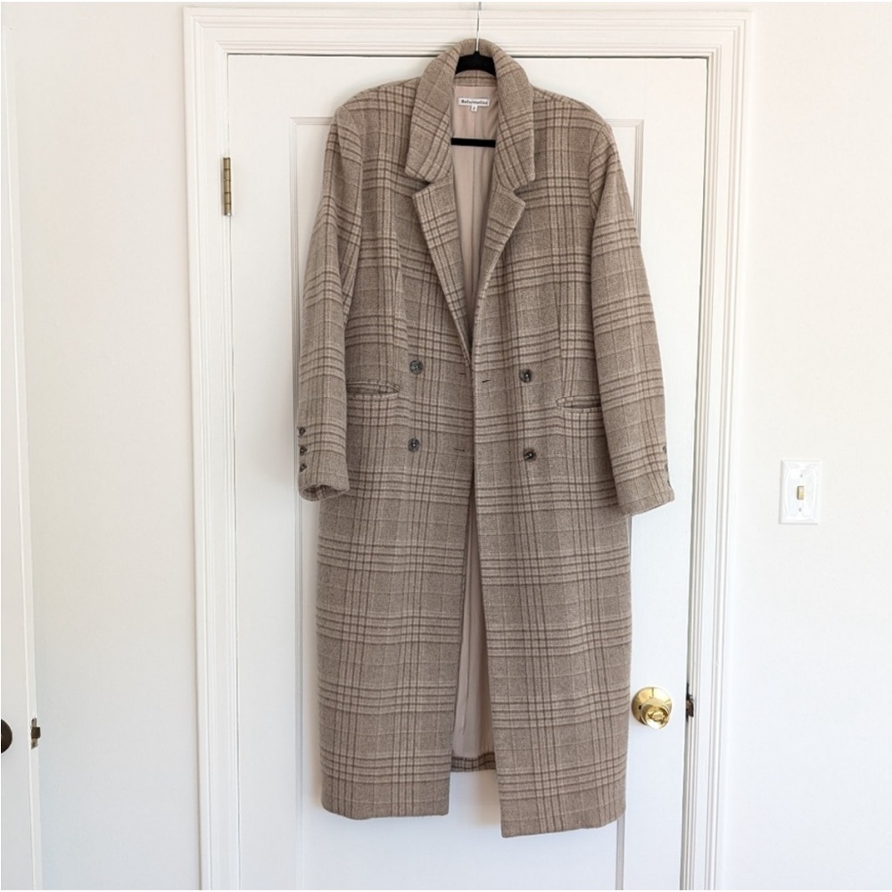 Reformation Plaid Wool Coat
